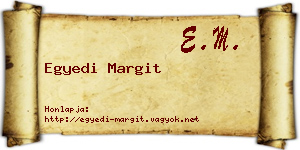 Egyedi Margit névjegykártya
